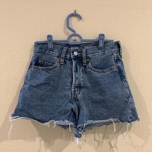 Old Navy high-rise distressed denim shorts